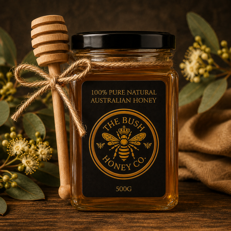 Honey Gift Jar with Wooden Dipper
